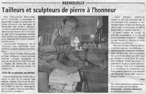 Le Courrier Picard - 27 septembre 2001